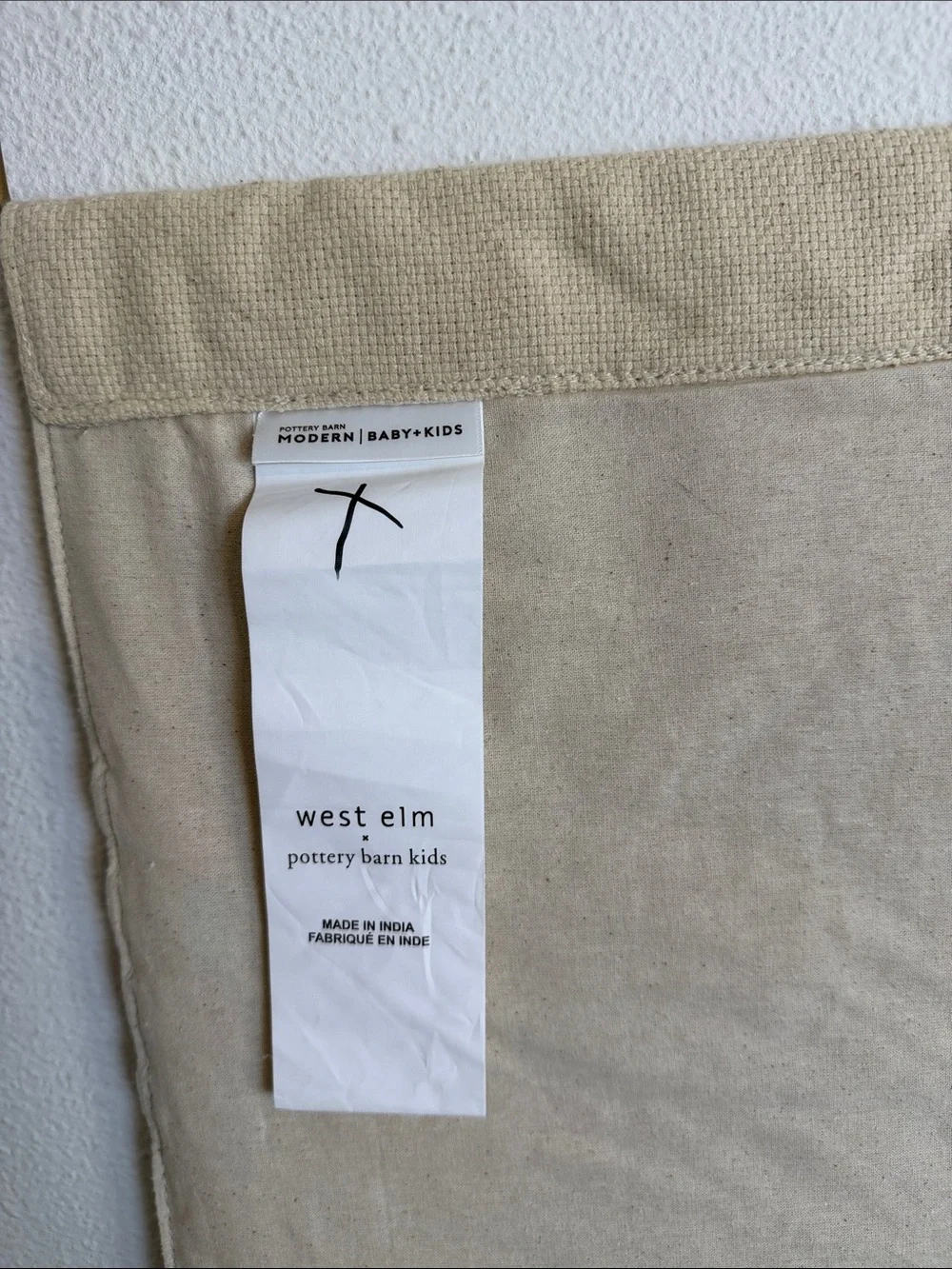 West Elm embroidered stuffed